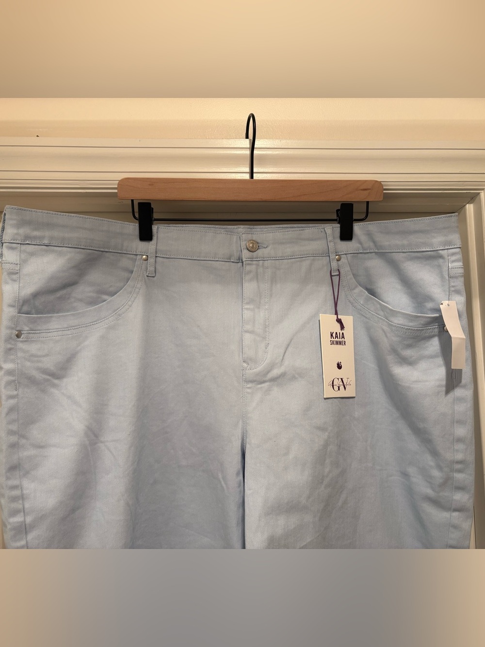 Women’s Gloria Vanderbilt Kaia Skimmer shorts in blue breeze size 24W - Picture 2 of 10